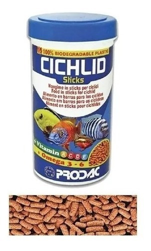 Alimento Prodac Cichlid Sticks 90g Africanos Americanos 