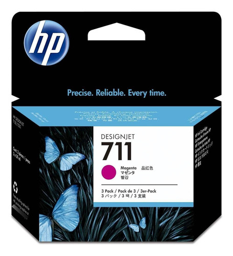Cartucho De Tinta Hp 711 Cz135ab Magenta (pack Com 3 Un)