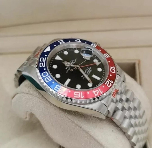 Relógio Rolex Gmt Pepsi 40mm Automático Jubileu Completo (Usado)