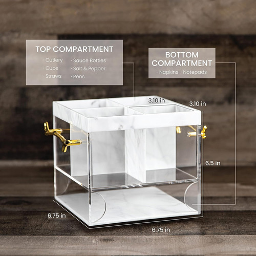 Organizador De Mesa Almacenar Cubiertos Cuchara Servilletero
