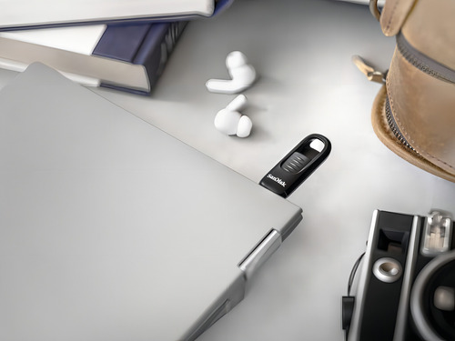 Pendrive Sandisk Ultra Slider 256gb Usb-c 400mb/s 3.2 Gen 1 Negro Retráctil