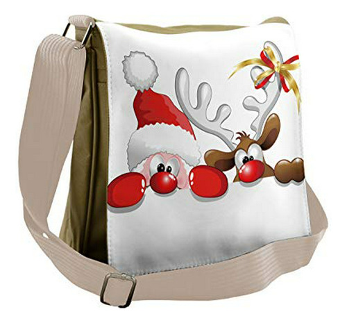 Bolso De Mensajero - Bolso Mensajero De Navidad Ambesonne, D