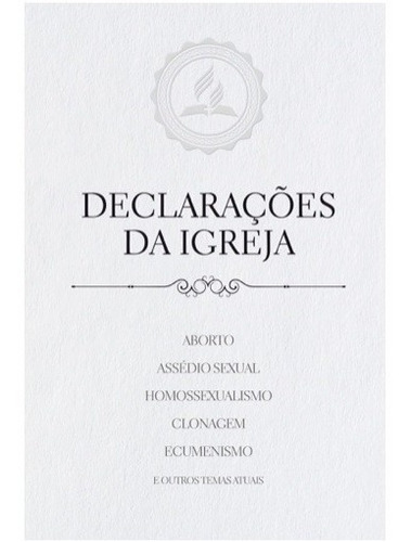 Livro Declarações Da Igreja