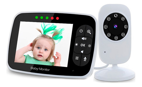 Babá Eletrônica Baby Monitor Câmera 2.4ghz Tela 3.5 Pol