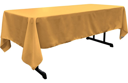 Mantel De Mesa De Forma Rectangular En Color Dorado