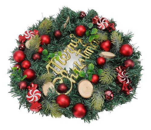 Corona De Navidad Artificial Para Puerta Principal De Pino