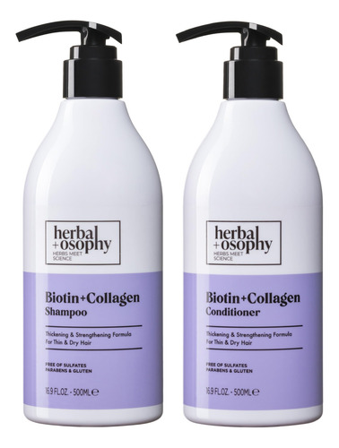 Conjunto De Shampoo E Condicionador Herbalosophy Biotina E C