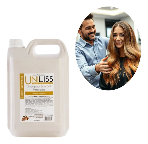 Shampoo Sem Sal Profissional Galao 5 L Argan Colageno