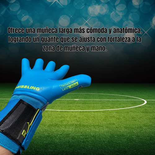 Guante De Arquero Futbol Drb Entrenamiento Fiber Adulto Niño Azul Acero 9