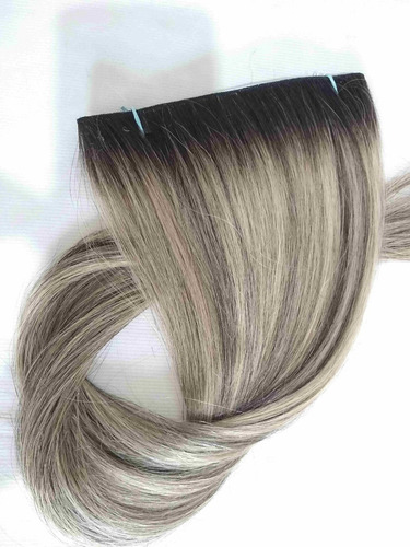 Imagem 1 de 2 de Cabelo Humano Loiro Mechas Brasileiro Tela 12g 55cm