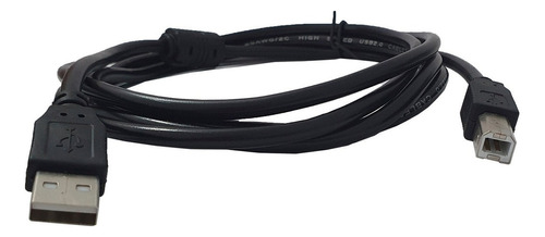 Cable de impresora universal compatible USB 2.0 A+b de 1,5 m, todos los colores, negro