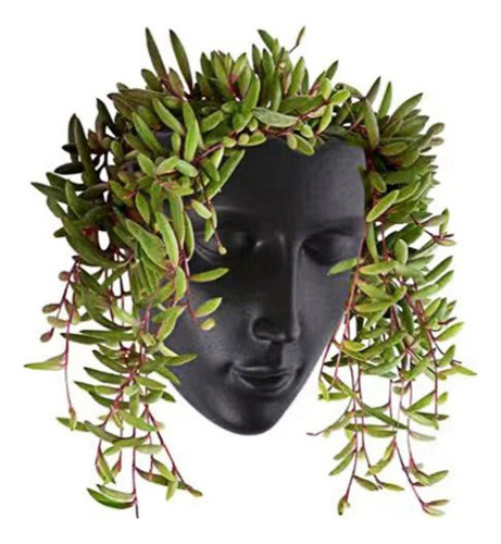 Jarra De Pared Con Cabeza Decorativa Facial.