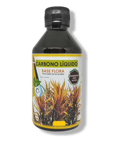 Base Flora Fertilizante Carbono Líquido 500ml Para Plantados