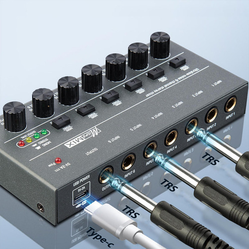 D Mixer De Áudio Para Profissionais E Iniciantes 6 Estéreo