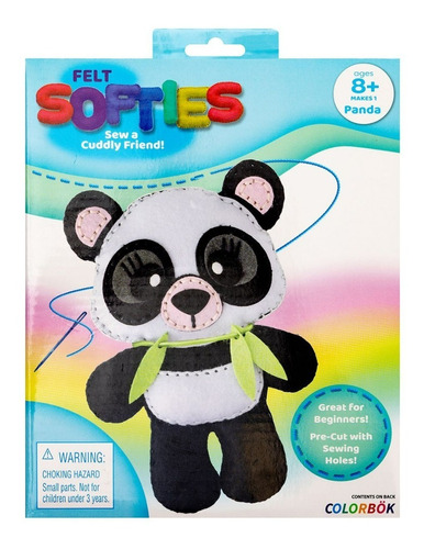 Kit Crear Coser Panda Fieltro | Colorbök Felt Softie Panda