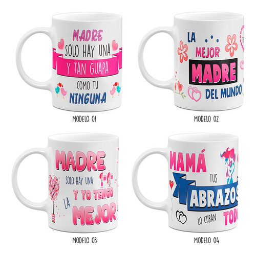 Imagen 3 de 4 de Taza Día De Madres Regalo Para Mamá Diferentes Diseños