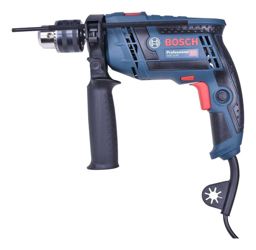 Furadeira martelete parafusadeira elétrica de 13mm Bosch GSB 13 RE 650W + acessorios com maleta de transporte 220V - 230V