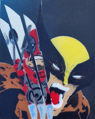 Cuadro Decorativo Wolverine / Deadpool