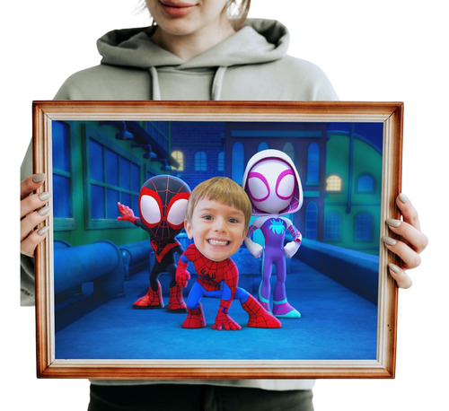 Editamos Tu Foto Spidey Lamina Para Cuadro Kit Imprimible