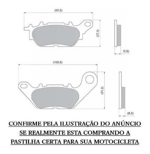 Imagem 3 de 3 de Jogo Pastilha Freio Dianteira + Traseira Yamaha Nmax 160