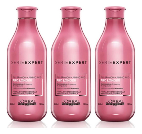 Loreal Professionnel Shampoo Pro Longer 300ml 3pzas