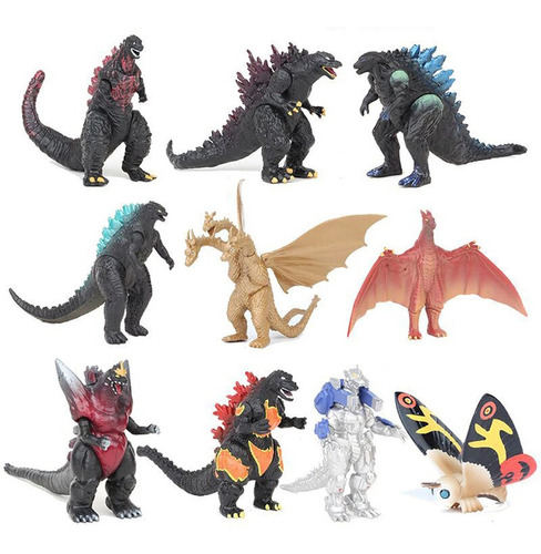 Juego De 10 Figuras De Juguete Monstruo De Muñecas Godzilla