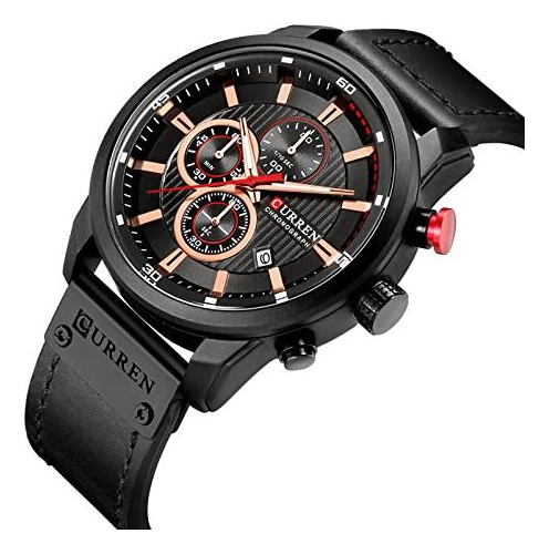 Curren Relojes Militares Con Correa De Cuero Para Hombres Cr