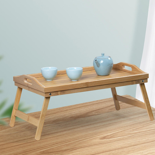 Foldable Bed Table High Performance Wooden Sturdy Snack Tray