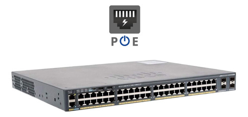 Switch Cisco Administrable C2960x 48 Ports Poe Gigabit 4 Sfp