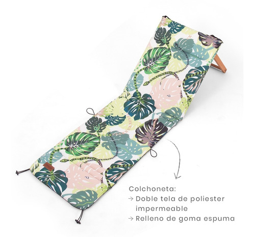 Imagen 8 de 10 de Reposera Plegable Diseño Selva Chilly