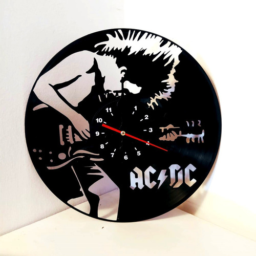 Reloj En Disco De Vinilo Ac/dc