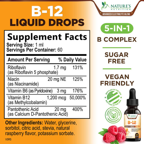 Suplemento Vitamínico Que Contiene Vitamina B-12 B Vegana De
