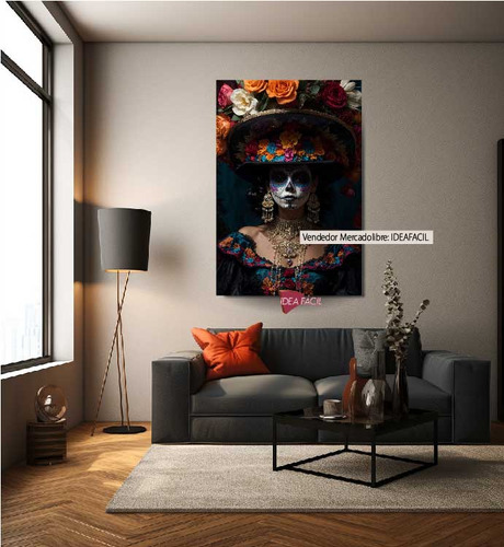Cuadro Catrina Mexicana Canvas Grueso Cmc5 90x60