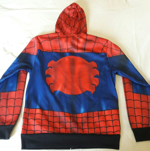 Chaqueta De Spiderman Marvel Con Capucha Completa (Usado)