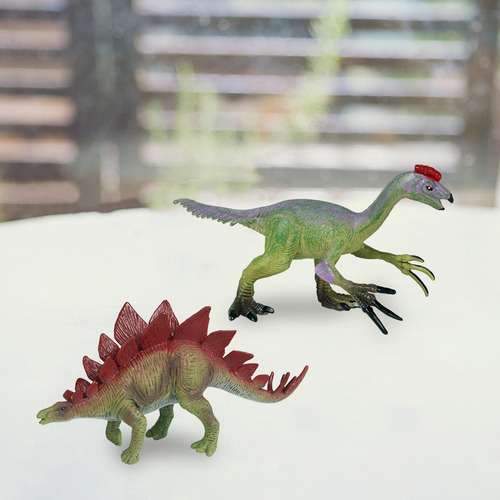2 Pçs Figuras De Dinossauro Realista Brinquedos Estilo C