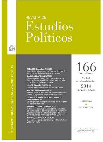 Revista De Estudios Políticos. No. 166