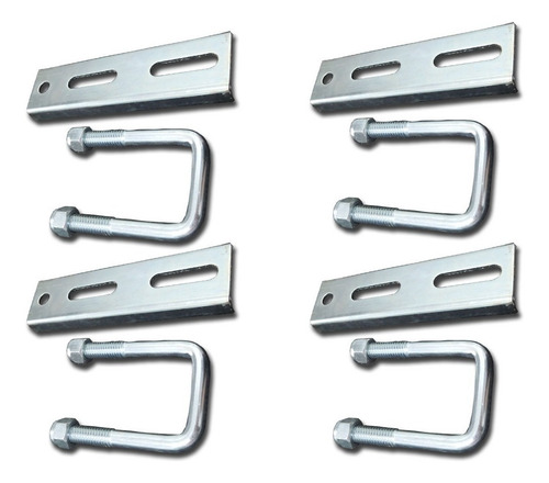 4 Soportes 18 Cm Cama De Rodillos De Trailer Abrazaderas
