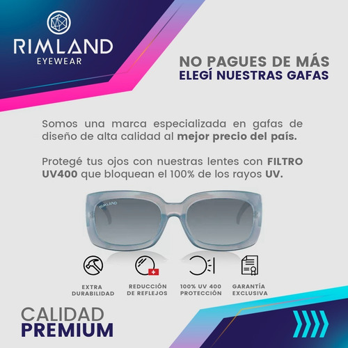 Imagen 4 de 7 de Anteojos De Sol Lentes De Sol Rimland Saint Gris