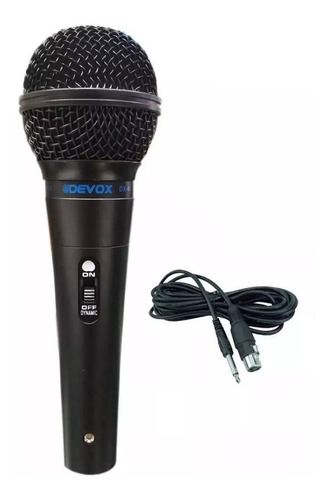 Microfone Profissional Barato Voz Devox Dx-48 C/ Cabo 4,00m