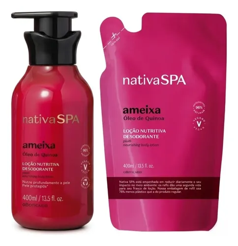Combo Nativa Spa Ameixa Loção E Refil (2 Itens)