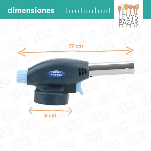 Soplete Flambeador Reposteria Soldador Con Encendido A Gas Color Azul