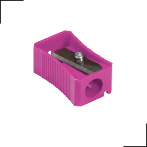 Apontador Simples Faber Castell Apontador Cores 1 Unidade Cor Rosa