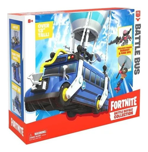 Fortnite - Battle Bus & 2 Figuras - Autobus Original