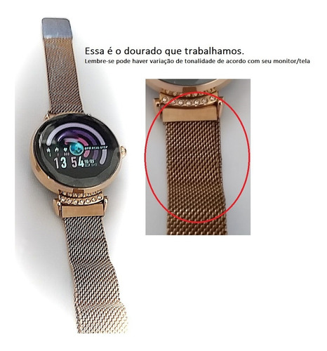 Imagem 10 de 10 de Relogio Smartwatch H2 Feminino Com Bluetooth