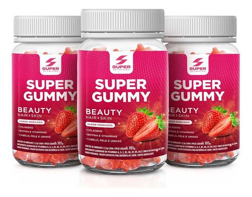 Kit 03 Beauty Gummy - Hair Skin Desin Super Nutrition