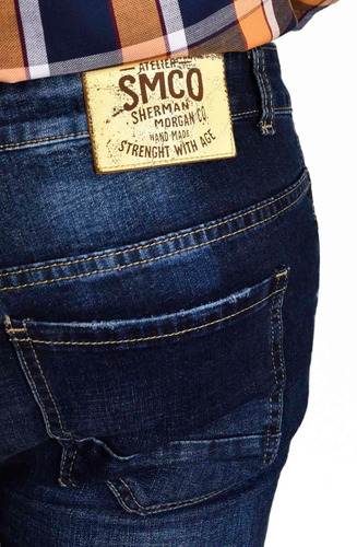 Imagen 4 de 6 de Pantalón Skinny Hombre Mezclilla Dark 215