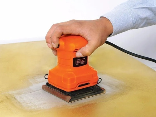 Lijadora profesional orbital Black+Decker BS200 naranja 50Hz 200W 220V