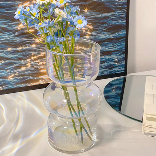 Vaso De Vidro Transparente, Suporte De Buquê, Moda,