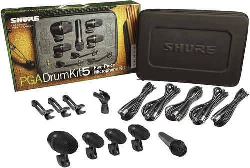 Set De 5 Micrófonos Shure Para Batería Pga Drumkit 5