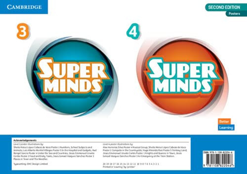 Libro Super Minds Level 3 And 4 Poster Pack British Engl De
